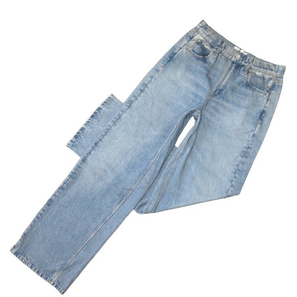 NWT rag & bone Miramar Wide Leg in Valentina Faux Jean Printed Sweatpants S - Picture 1 of 8